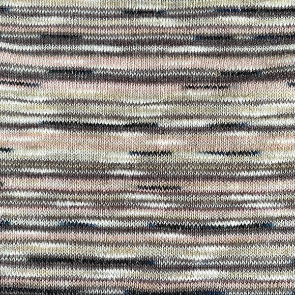 I.N. San Francisco Neutral Heathered Lace Insert Ruched Knit Sweater Top - Picture 12 of 14